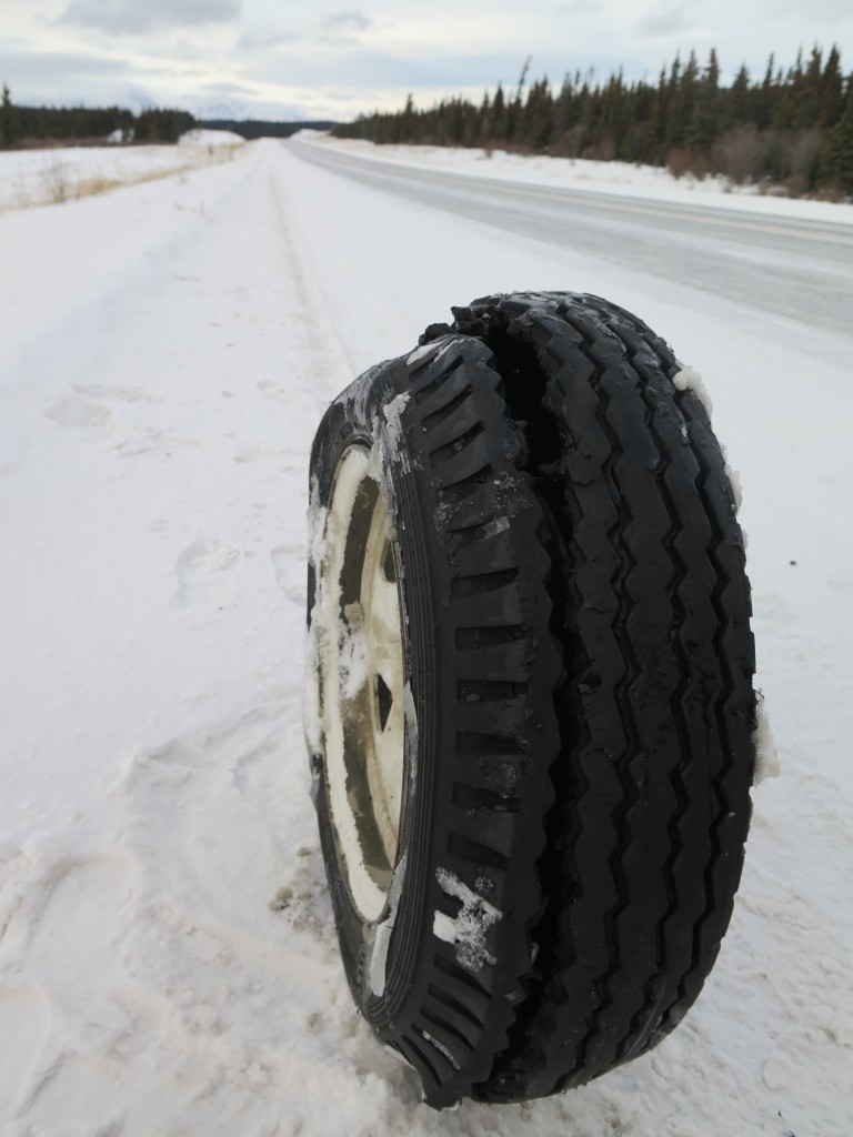 Uhaul flat tire in Yukon Territory Canada