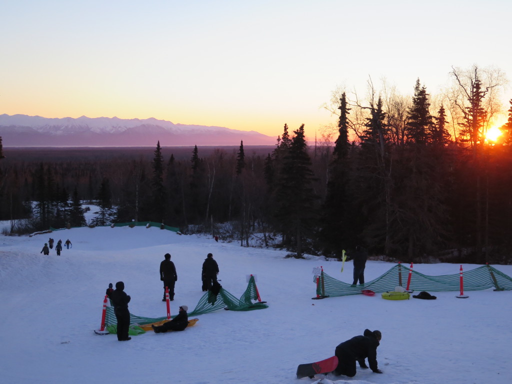 Palmer Alaska sledding area