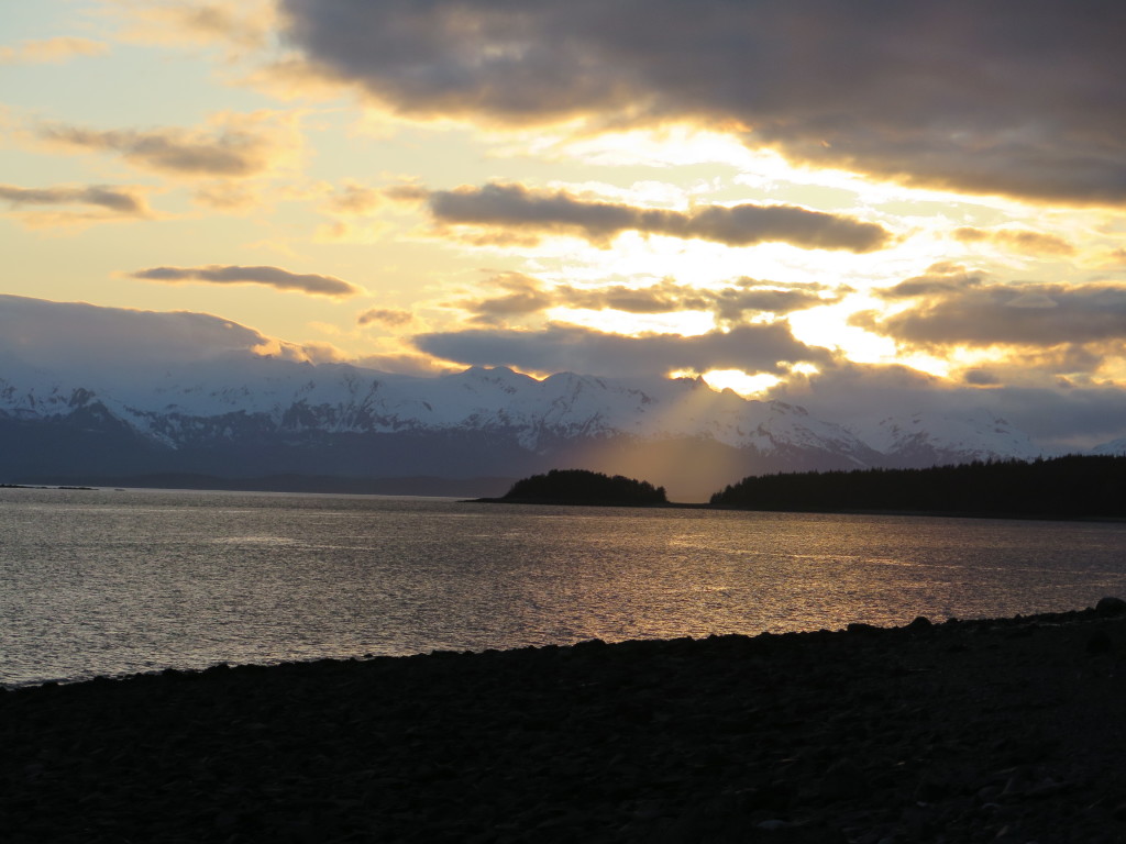 Watching a sunset in Juneau Alaska