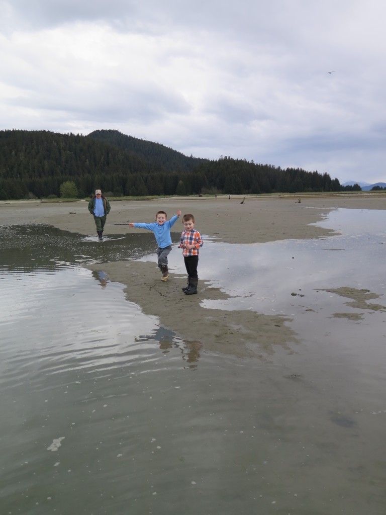 Watching the Tide come in in Juneau Alaska