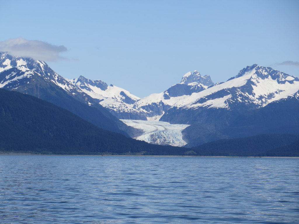 Glacier from a boat in Juneau Alaska